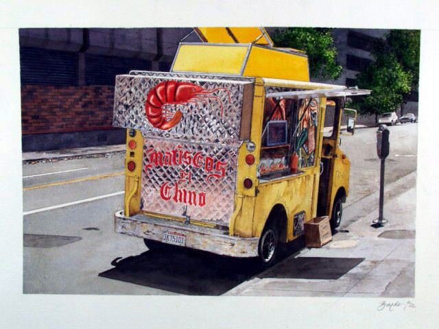 John BAEDER Chinese Marisco, 2002, aquarelle sur papier, 35 x 50.2 cm .jpg